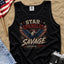 Star Spangled Savage Vintage America Eagle Patriotic Tank Top