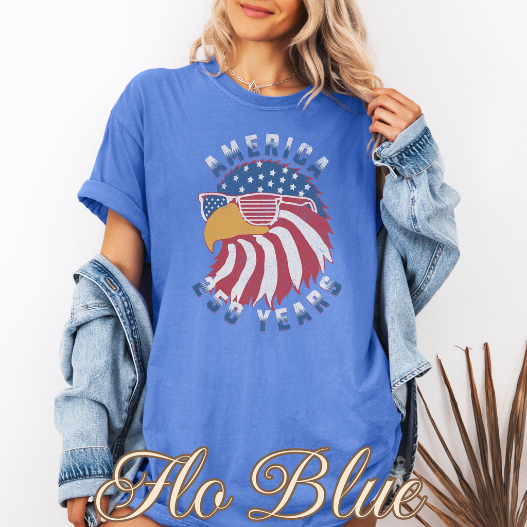 Patriotic Eagle Flag Sunglasses America 250 Shirt
