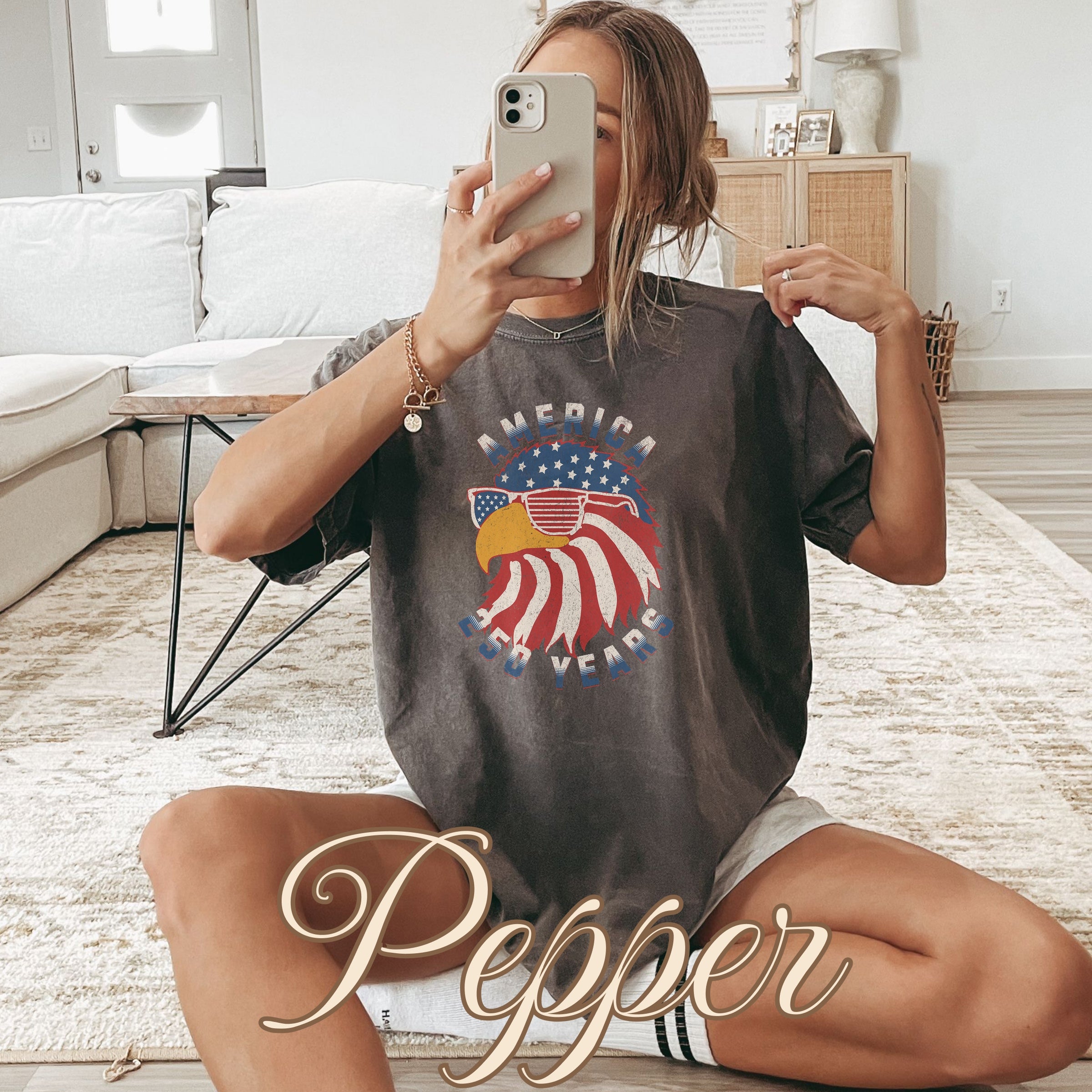 Patriotic Eagle Flag Sunglasses America 250 Shirt
