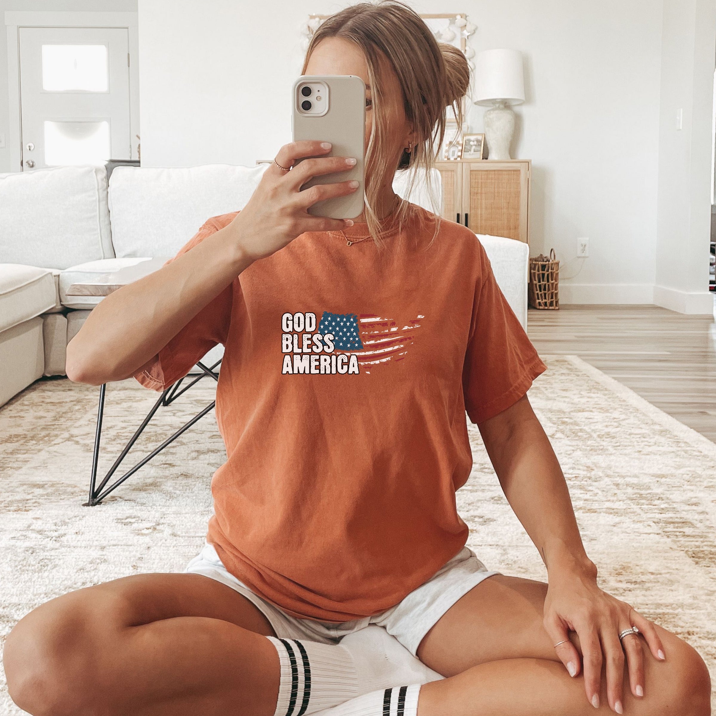 God Bless America Distressed Flag 250 Shirt