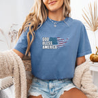 God Bless America Distressed Flag 250 Shirt