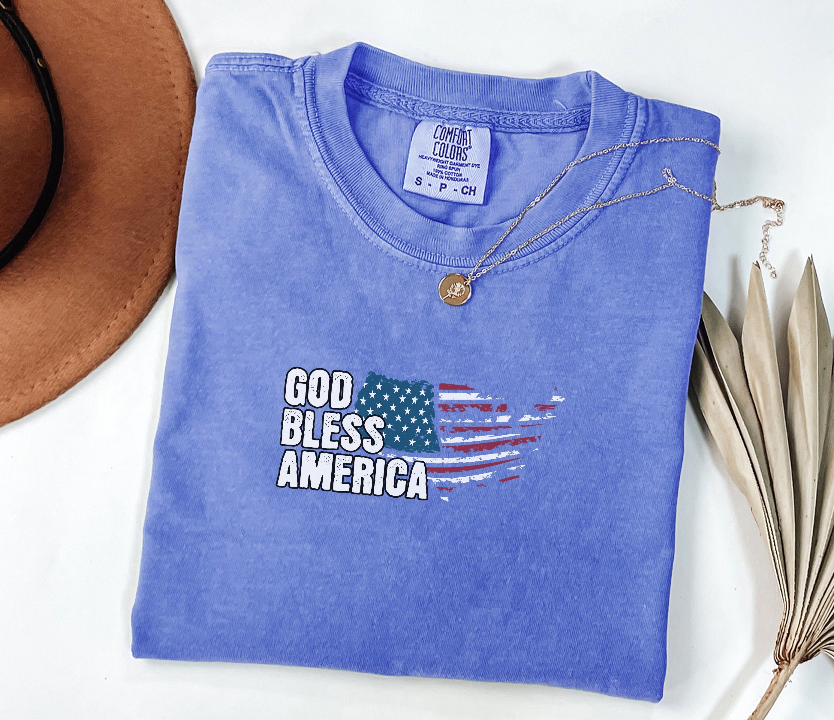 God Bless America Distressed Flag 250 Shirt