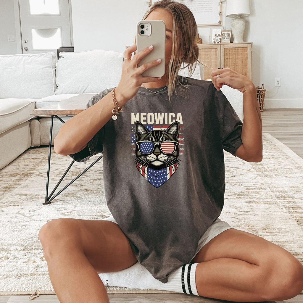 Meowica Patriotic Cat America 250 Shirt