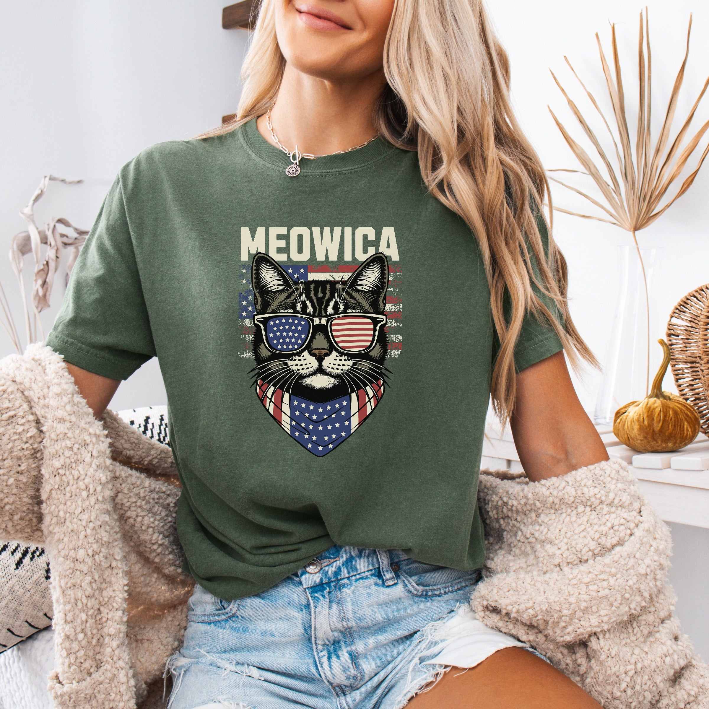 Meowica Patriotic Cat America 250 Shirt