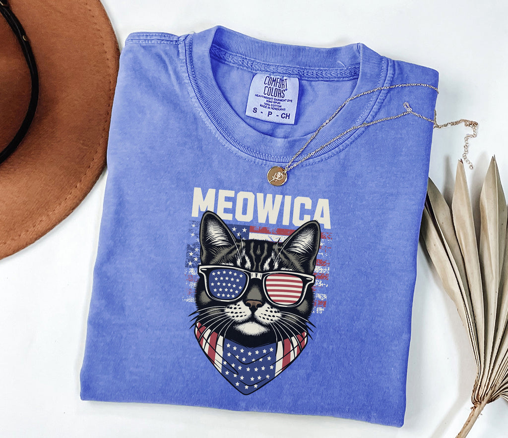 Meowica Patriotic Cat America 250 Shirt
