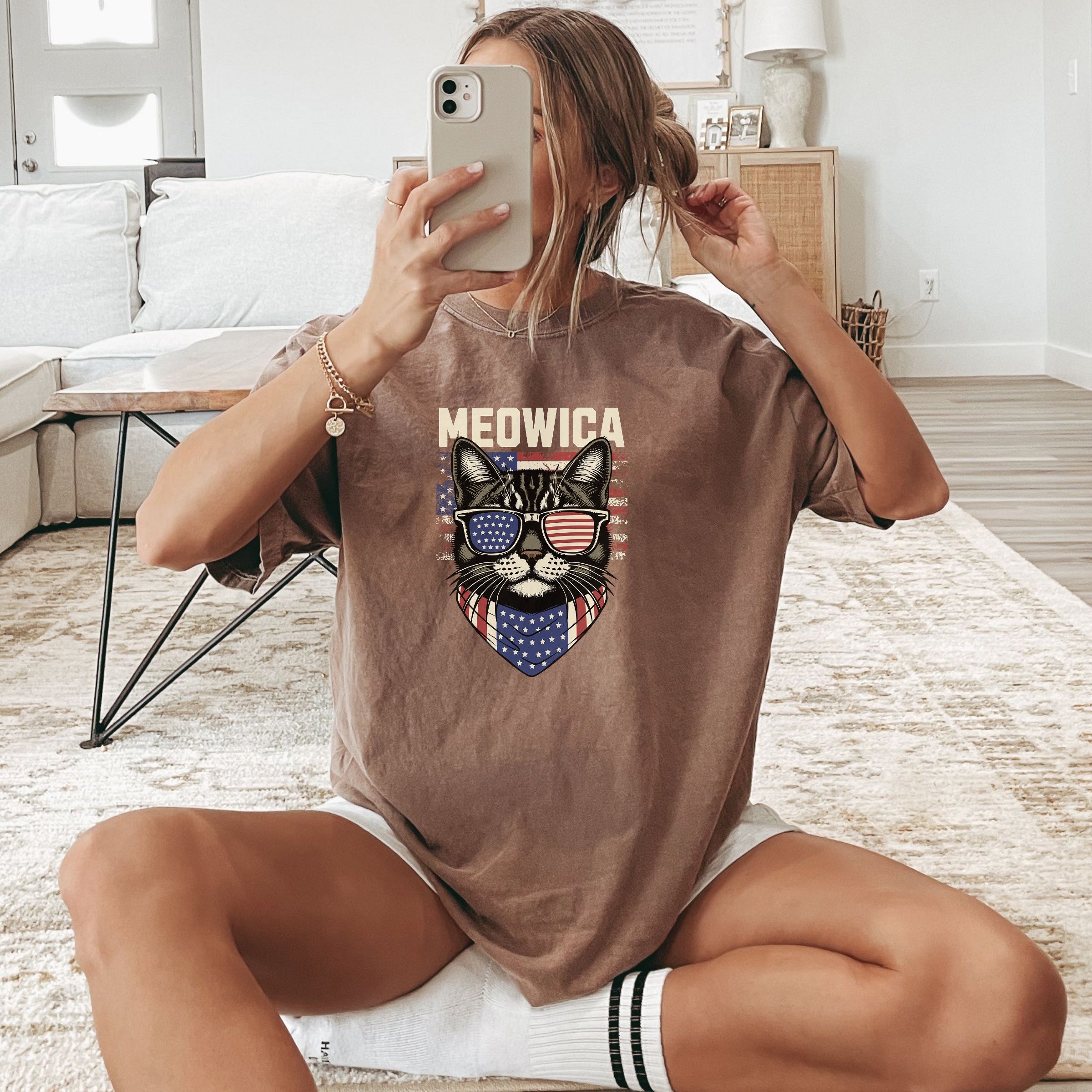 Meowica Patriotic Cat America 250 Shirt Secondary image