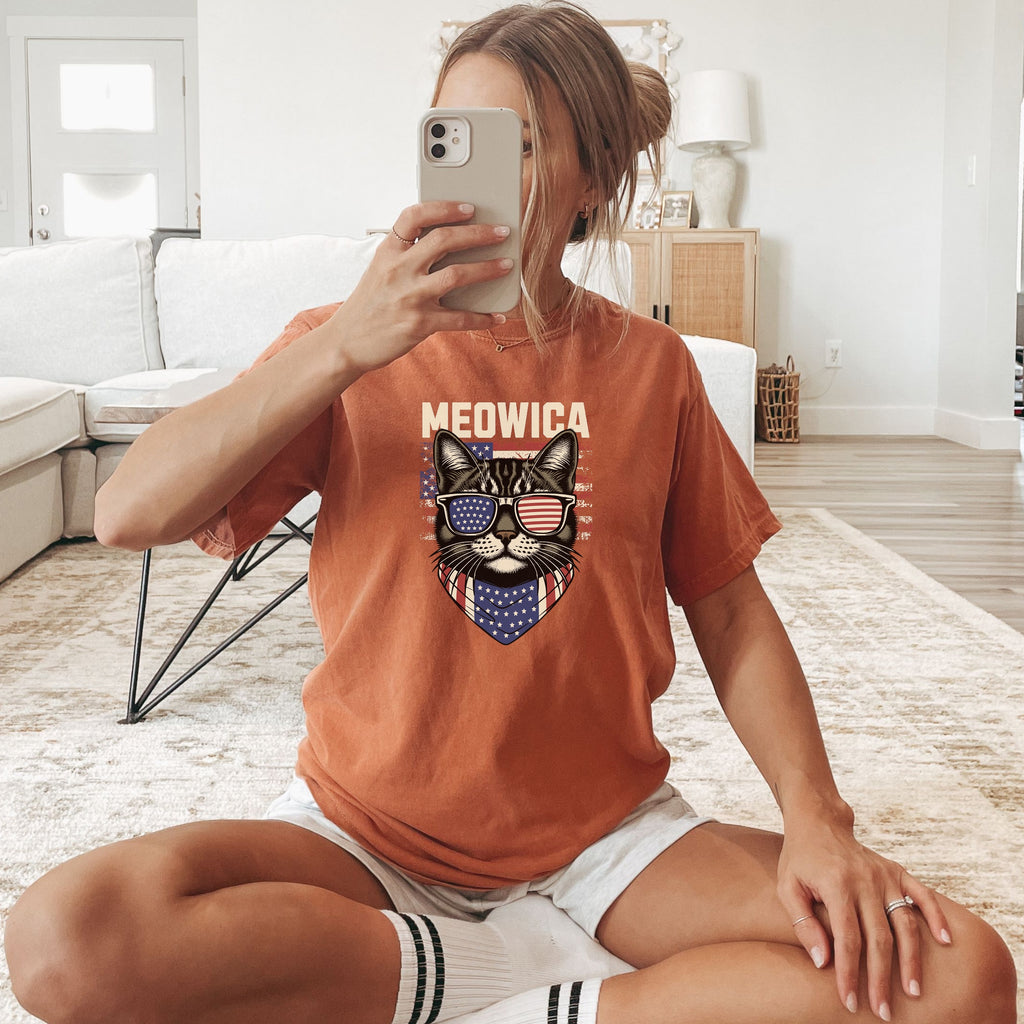 Meowica Patriotic Cat America 250 Shirt