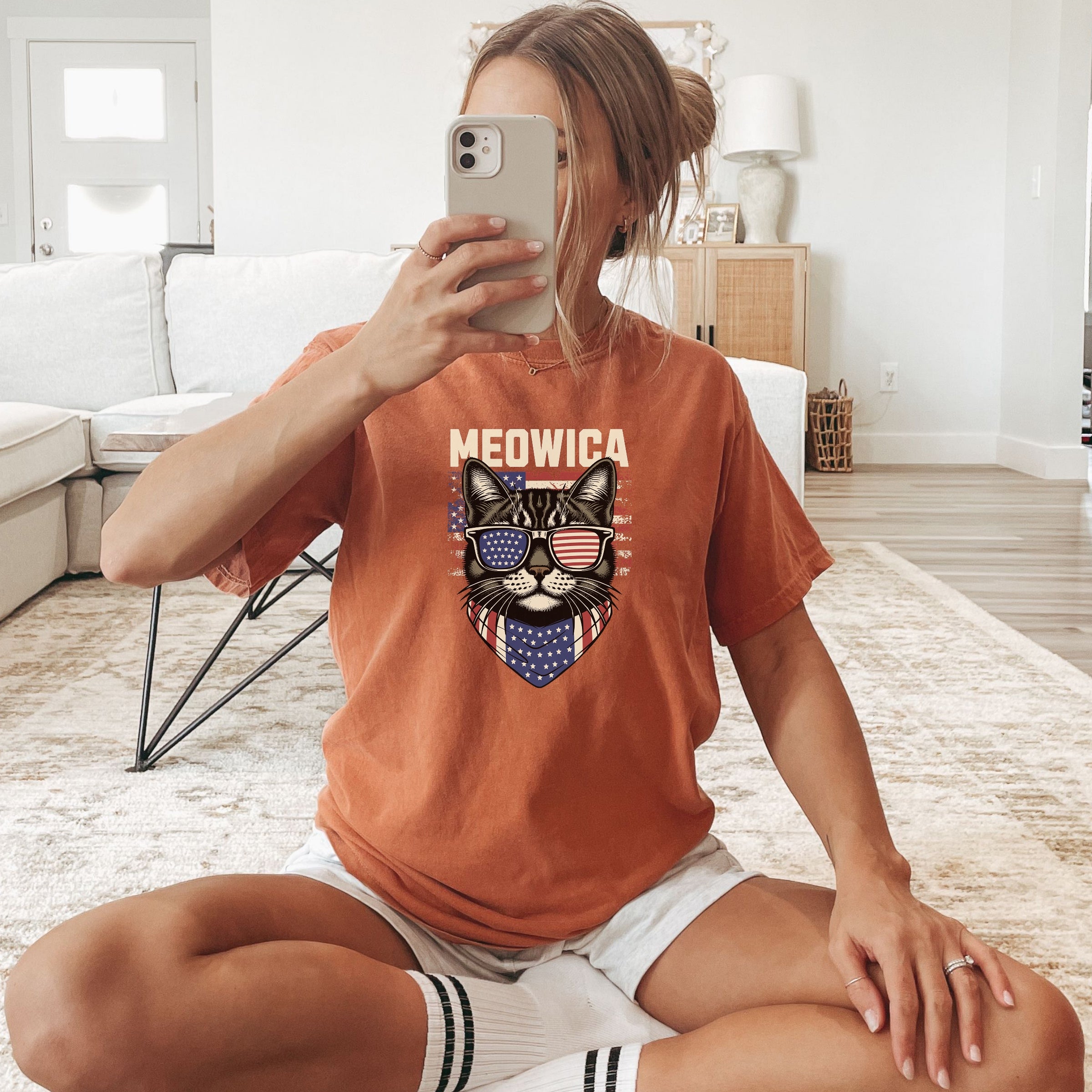 Meowica Patriotic Cat America 250 Shirt