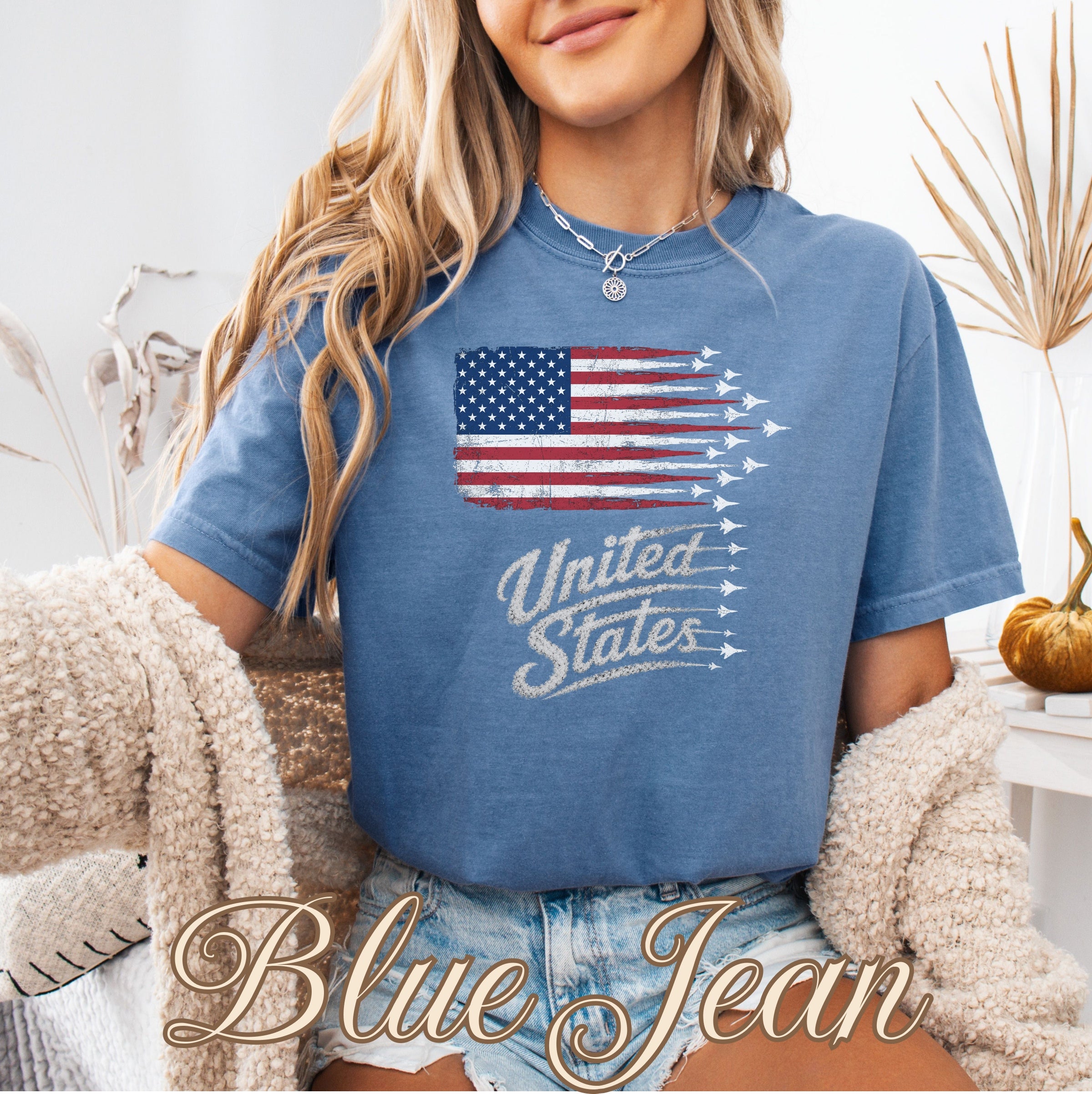 Distressed Retro Jets America 250 Flag Shirt
