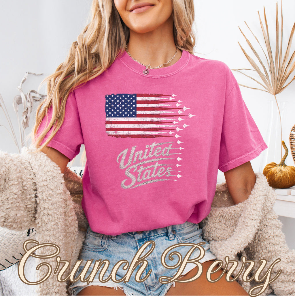 Distressed Retro Jets America 250 Flag Shirt