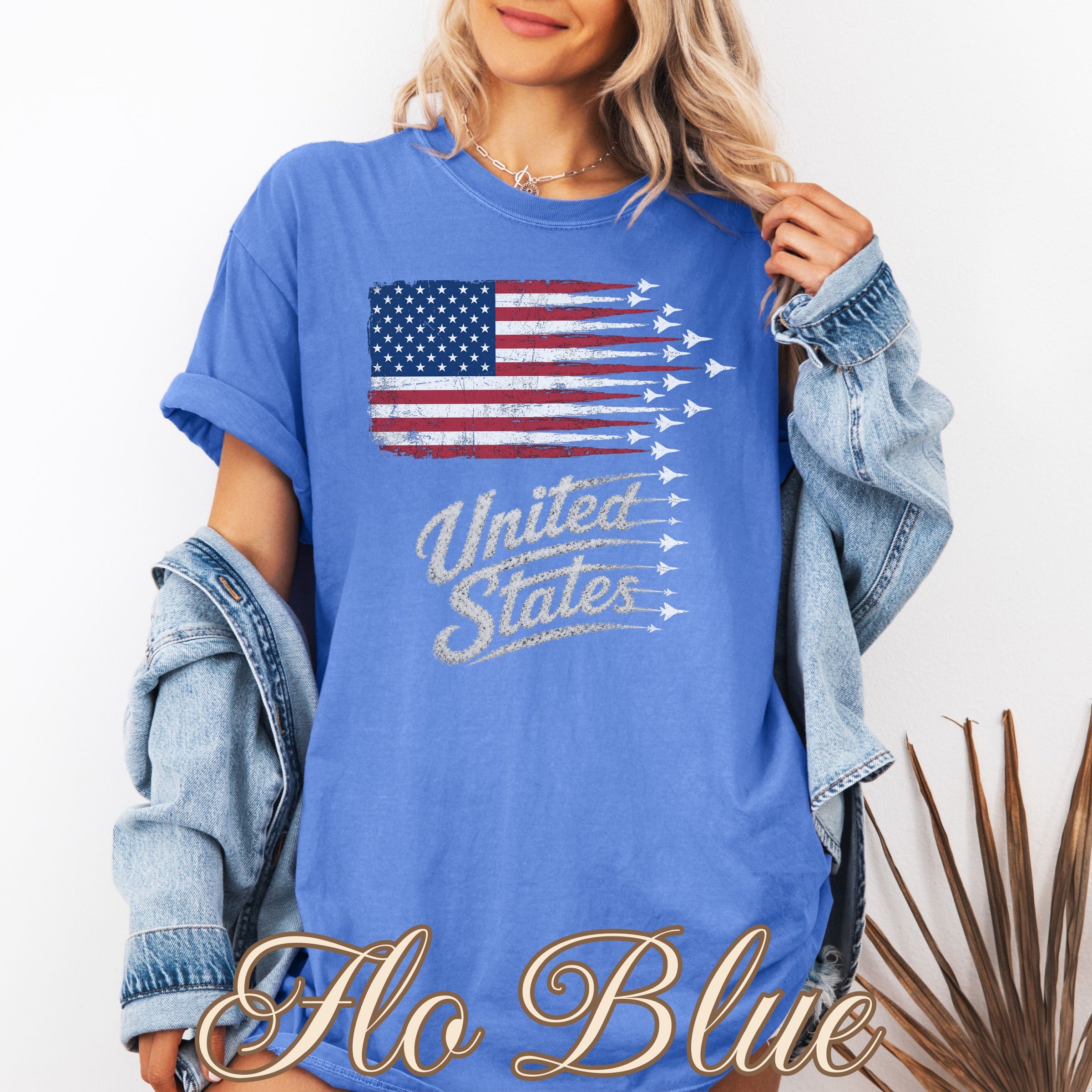 Distressed Retro Jets America 250 Flag Shirt