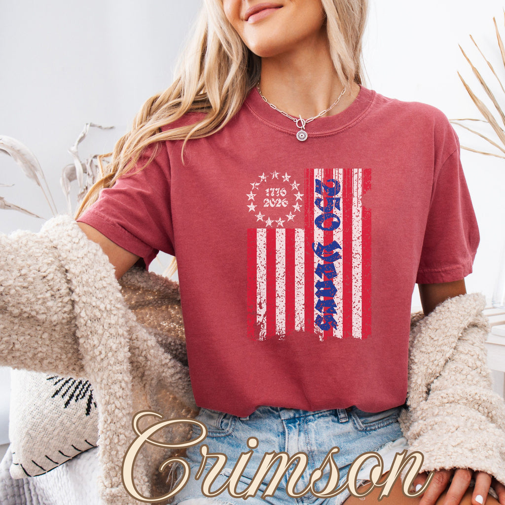 1776–2026 Betsy Ross Flag America 250 Shirt