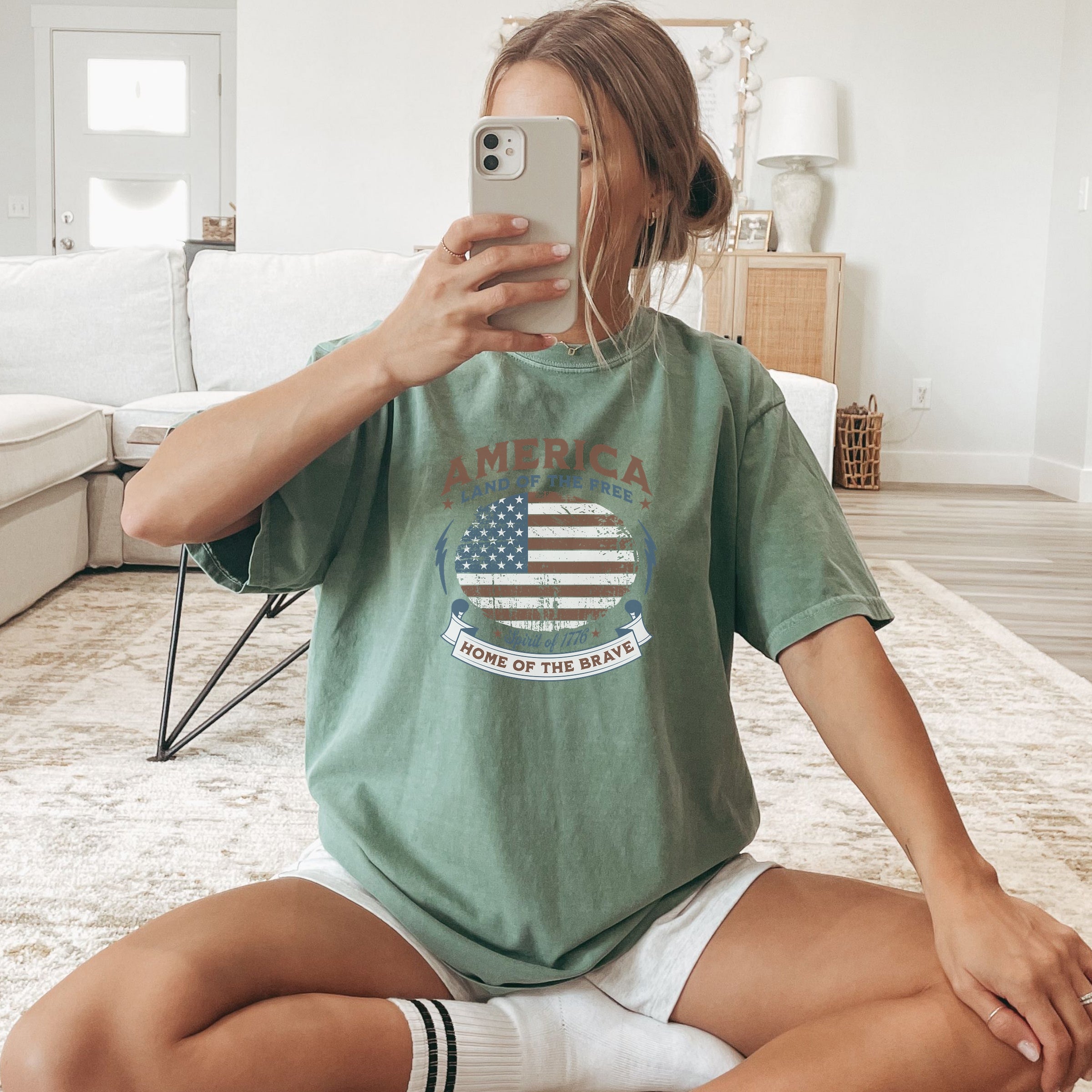 Land of the Free America 250 Flag Shirt