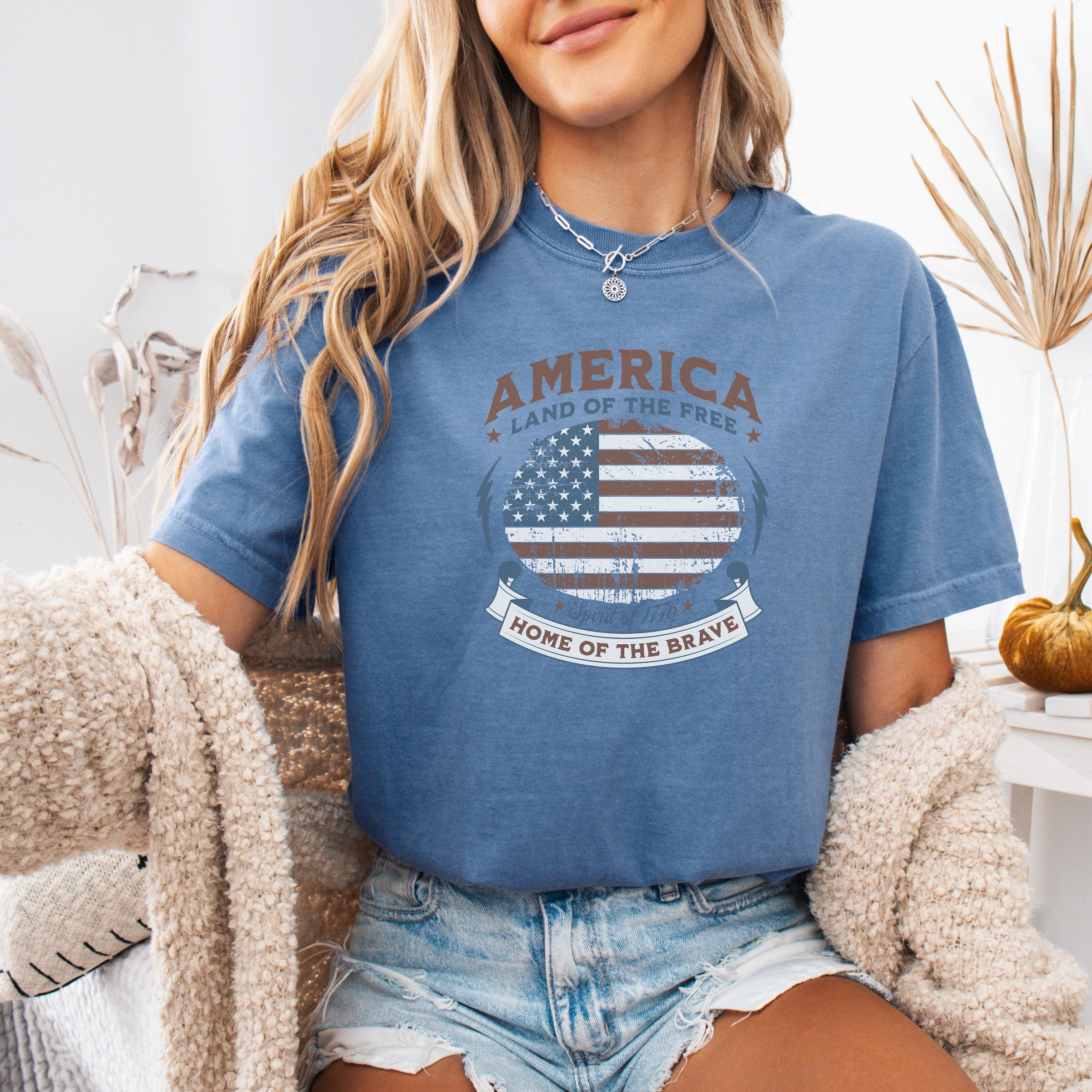 Land of the Free America 250 Flag Shirt