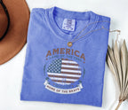 Land of the Free America 250 Flag Shirt