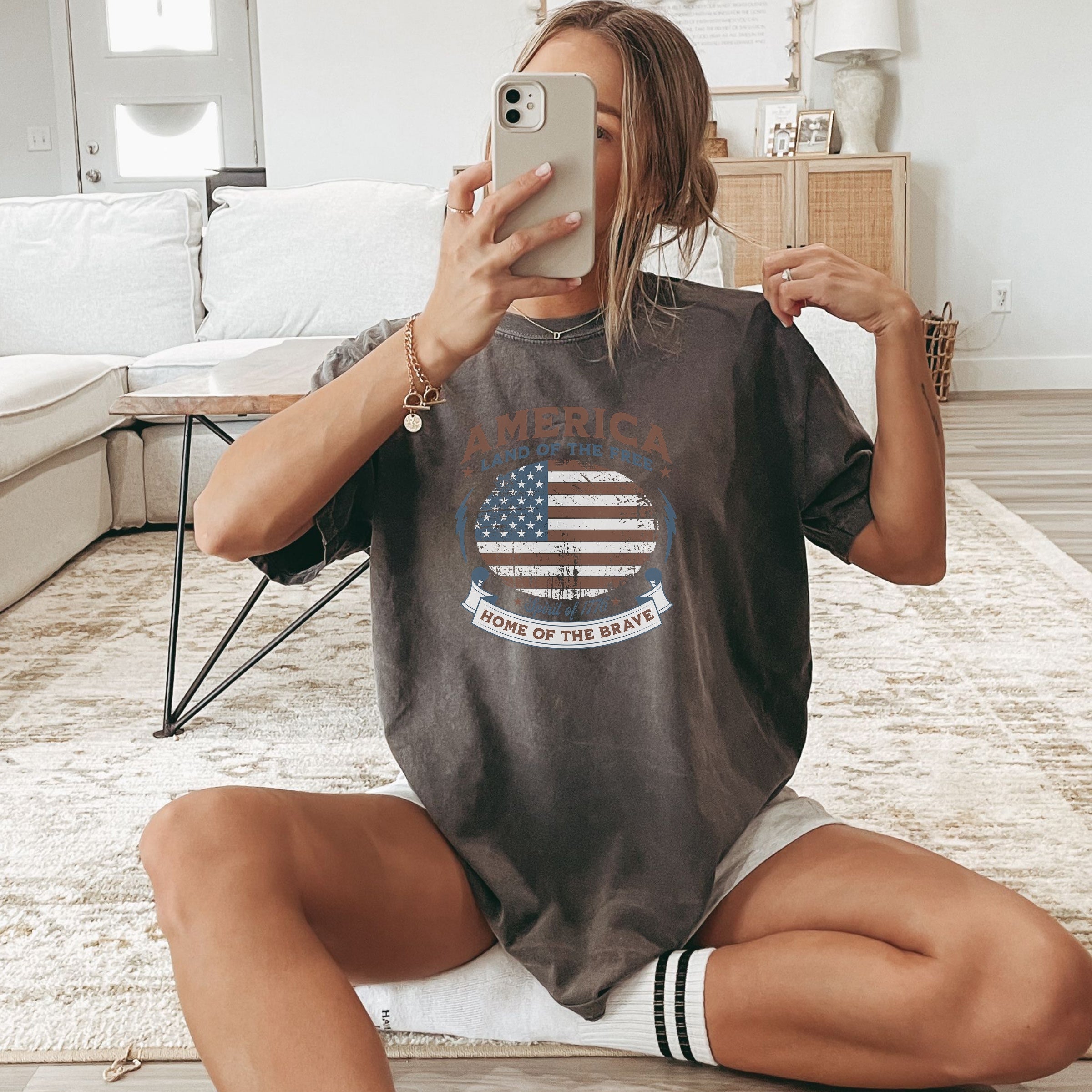 Land of the Free America 250 Flag Shirt