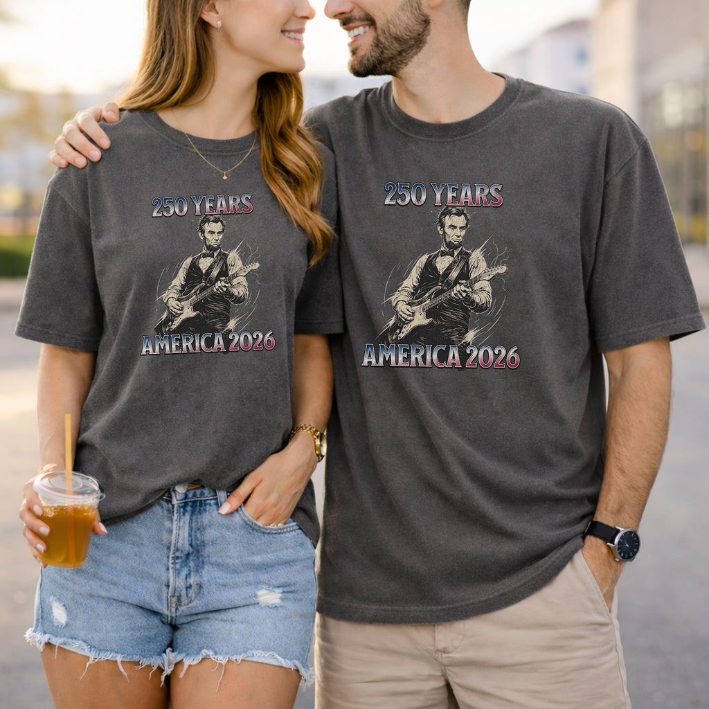 Abraham Lincoln Playing Guitar America 250 Shirt