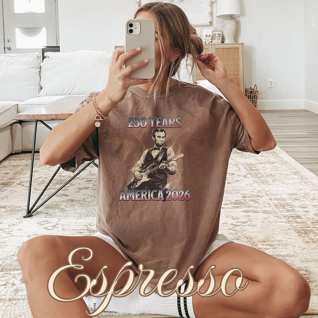 Abraham Lincoln Playing Guitar America 250 Shirt