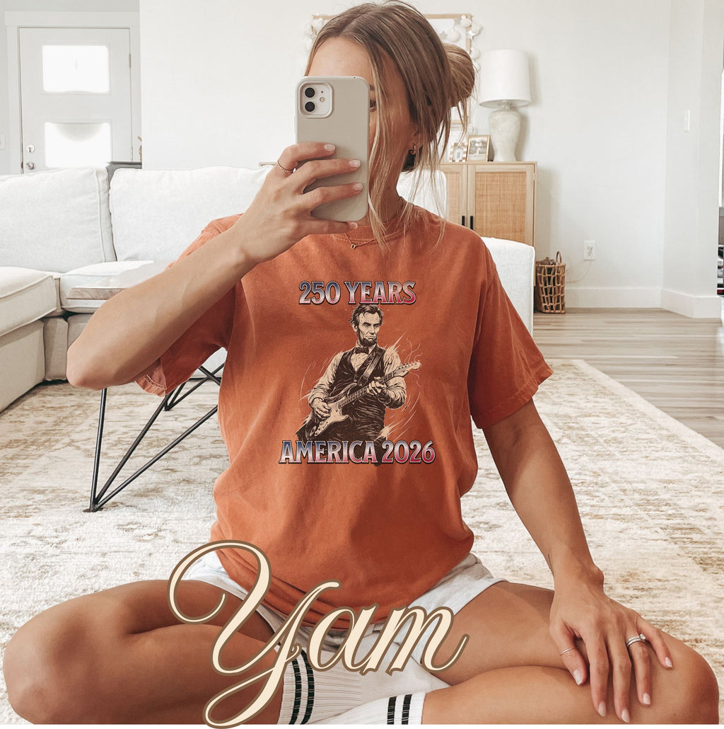 Abraham Lincoln Playing Guitar America 250 Shirt