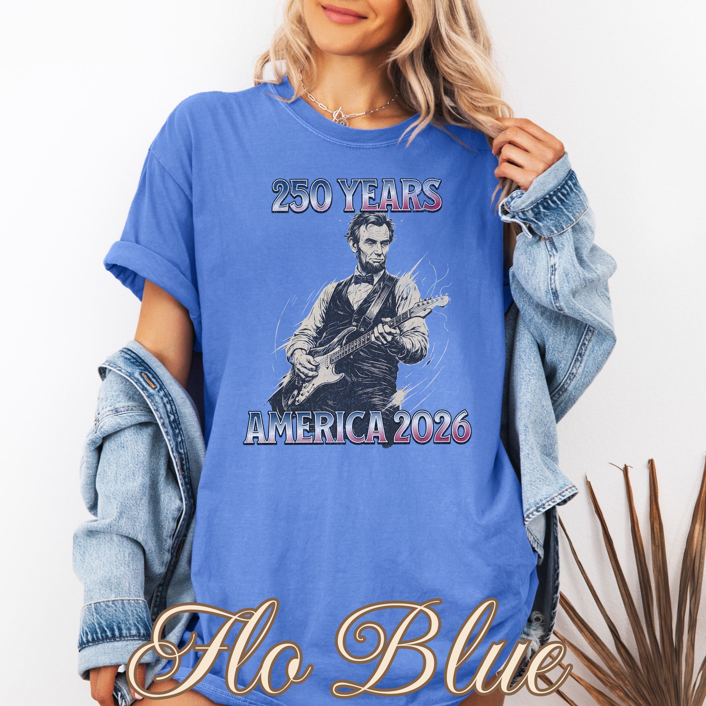 Abraham Lincoln Playing Guitar America 250 Shirt