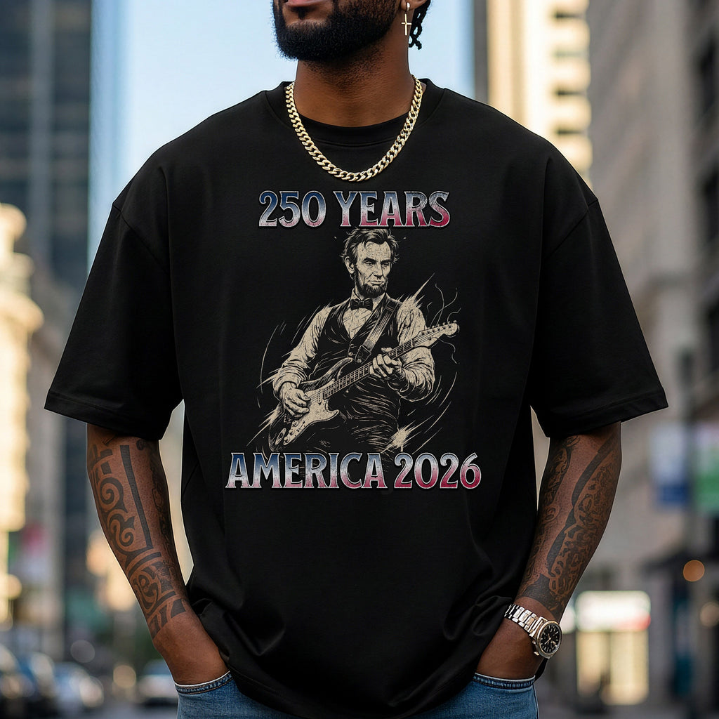 Abraham Lincoln Playing Guitar America 250 Shirt
