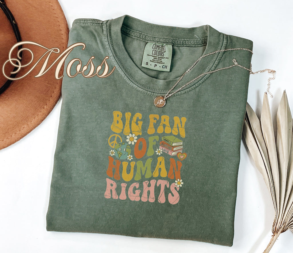 Big Fan of Human Rights Retro Peace Shirt