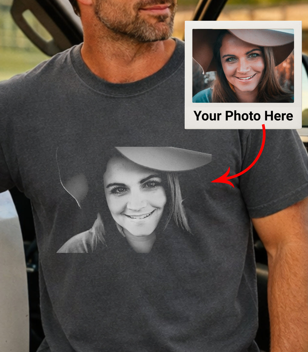 Custom Photo Engagement Couple Shirt