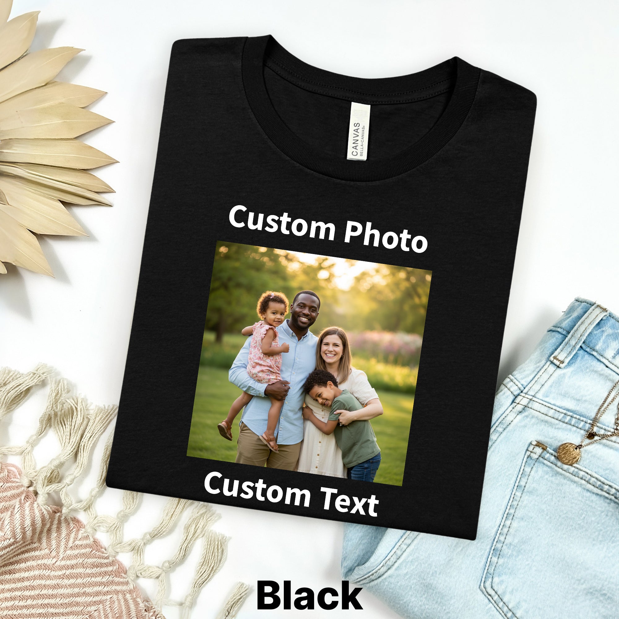 Custom Photo & Text Bootleg Shirt