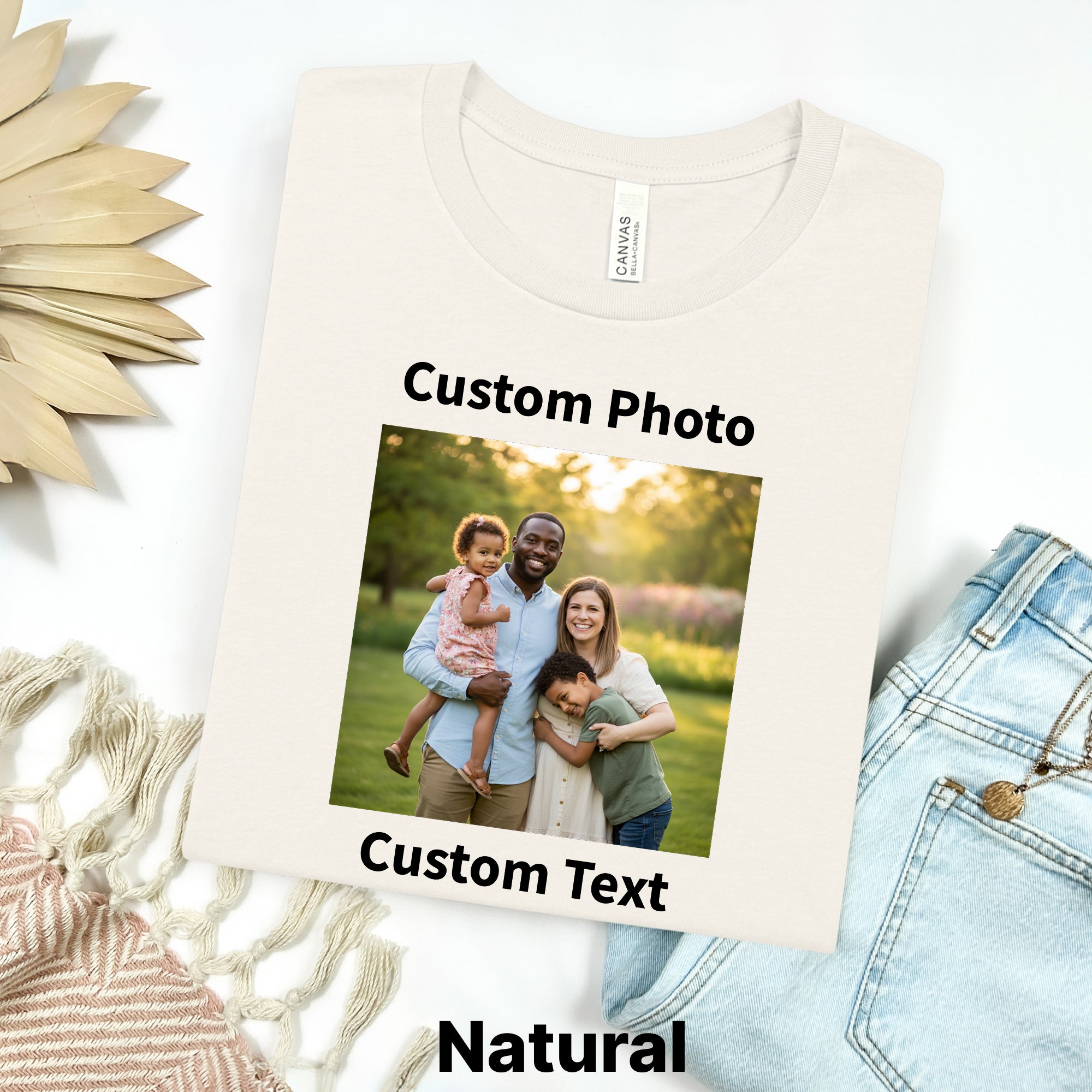 Custom Photo & Text Bootleg Shirt