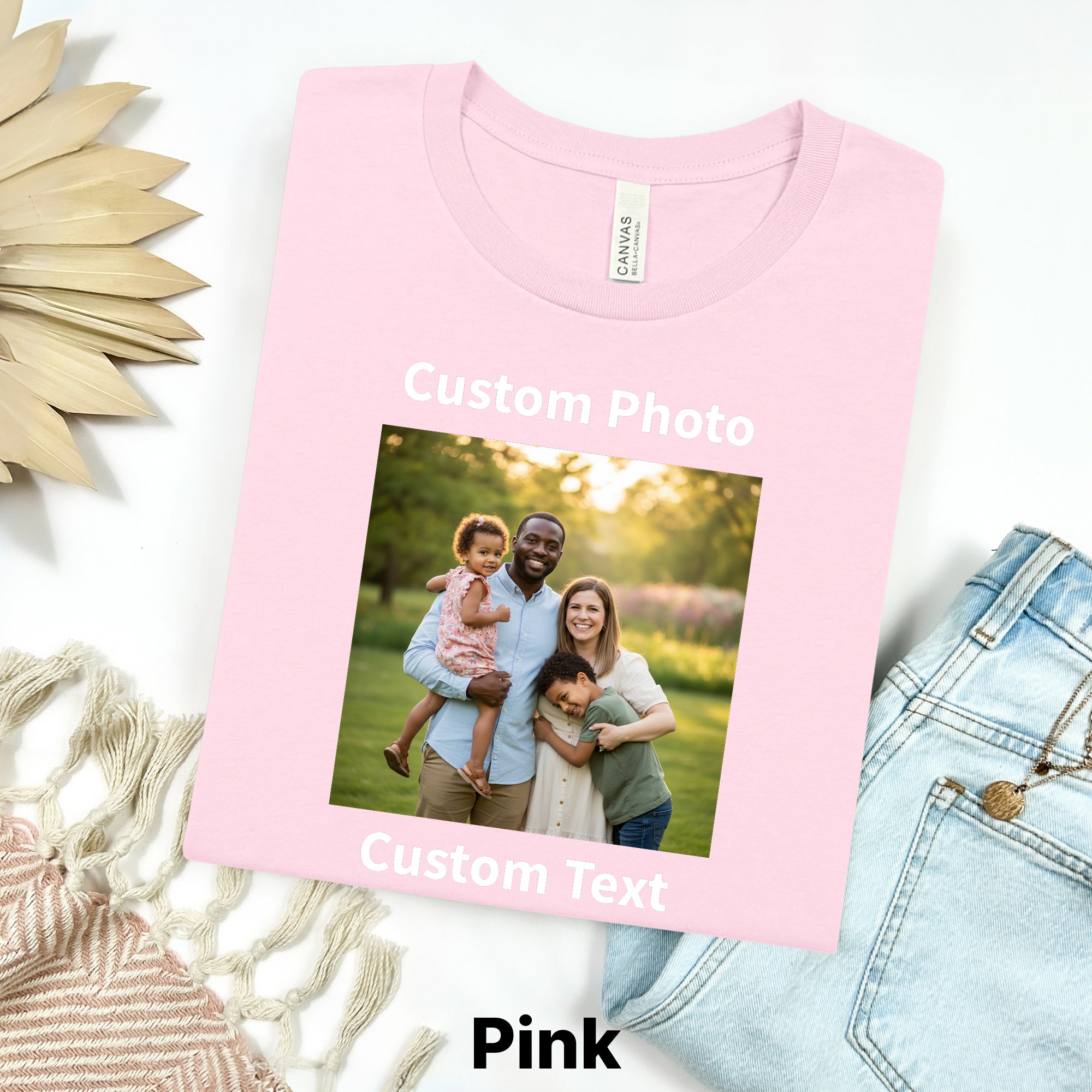 Custom Photo & Text Bootleg Shirt