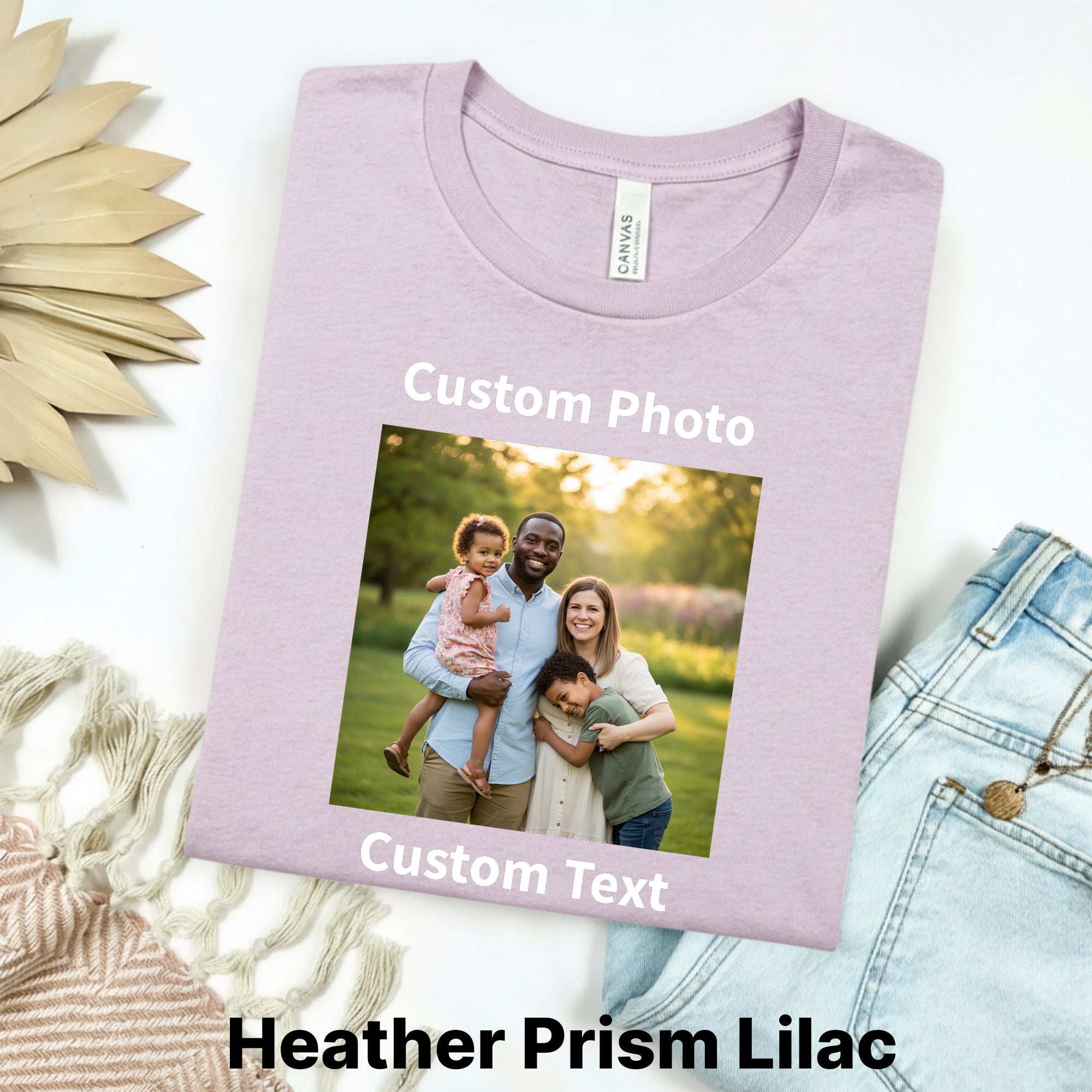 Custom Photo & Text Bootleg Shirt