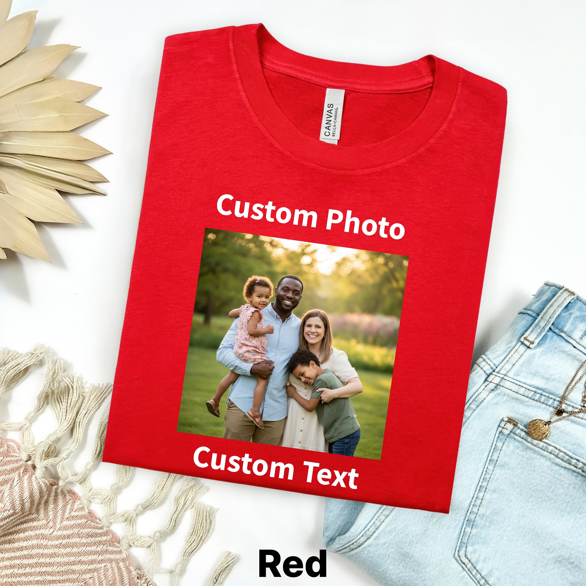 Custom Photo & Text Bootleg Shirt