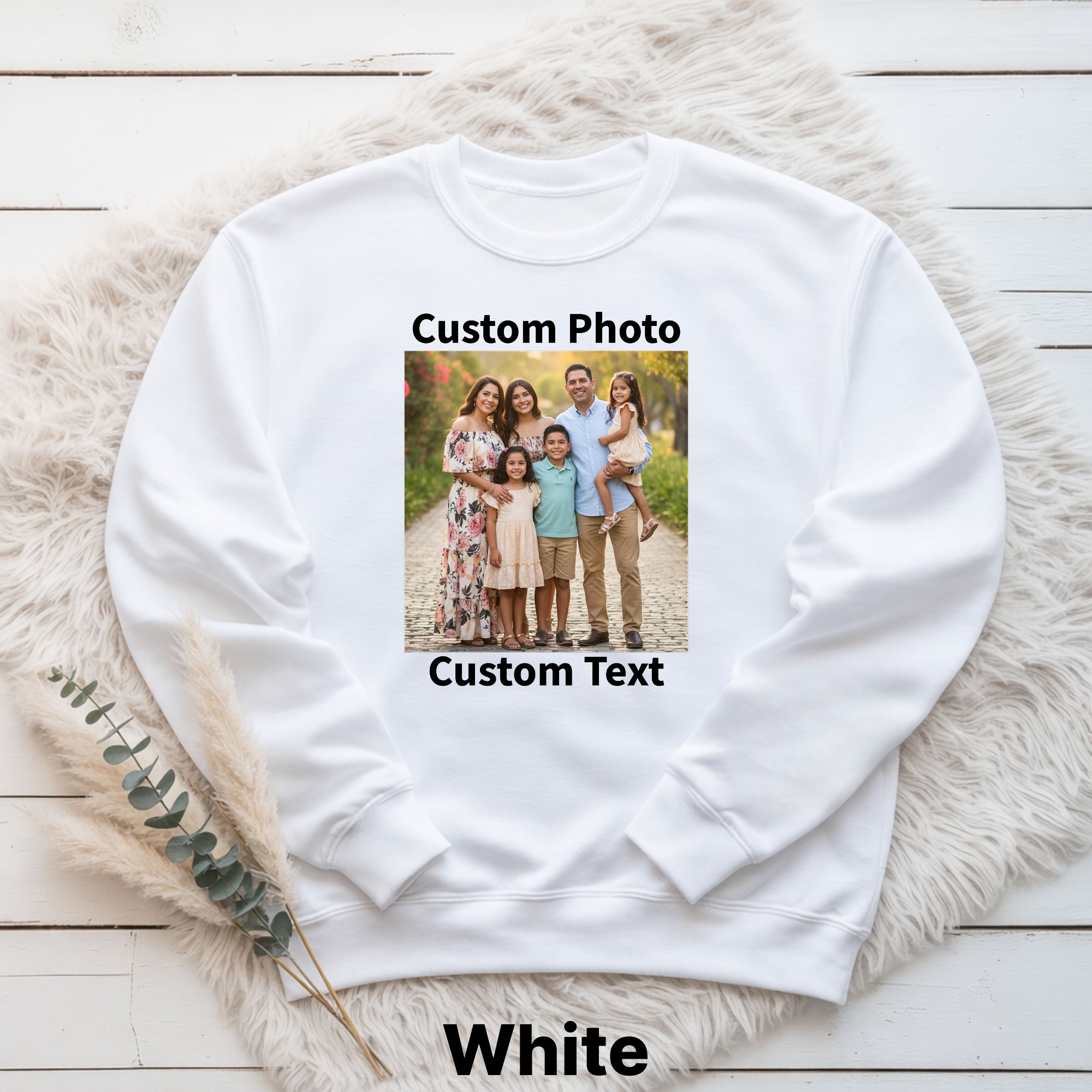 Custom Photo Bootleg Crewneck Sweatshirt Secondary image