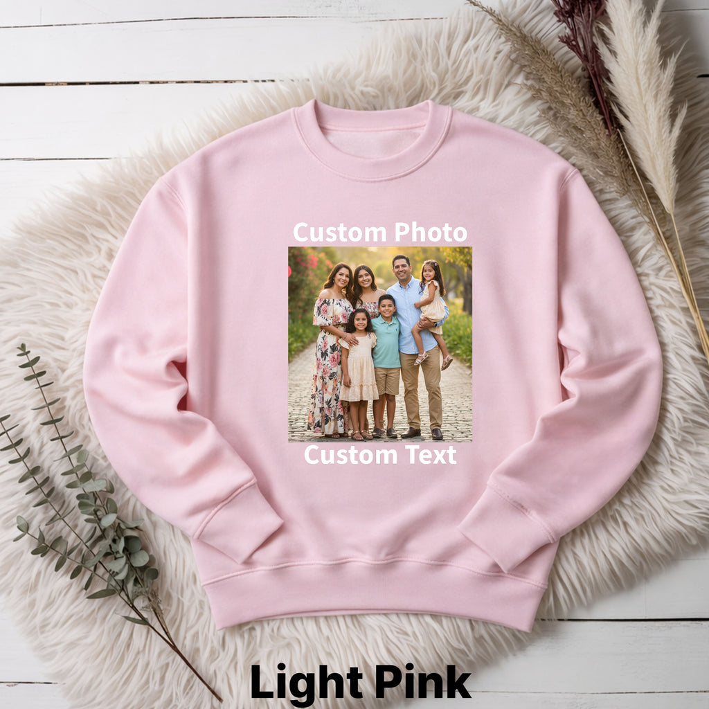 Custom Photo Bootleg Crewneck Sweatshirt