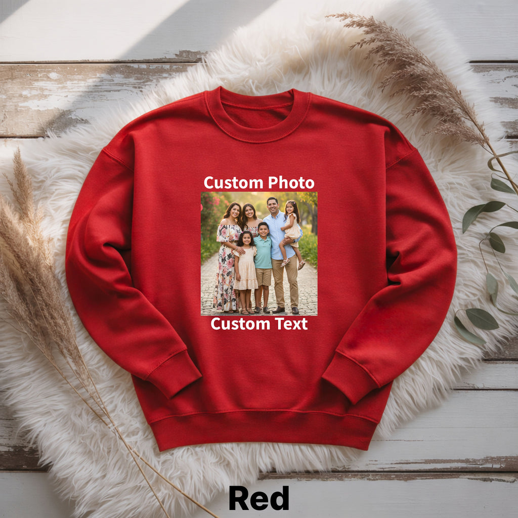 Custom Photo Bootleg Crewneck Sweatshirt