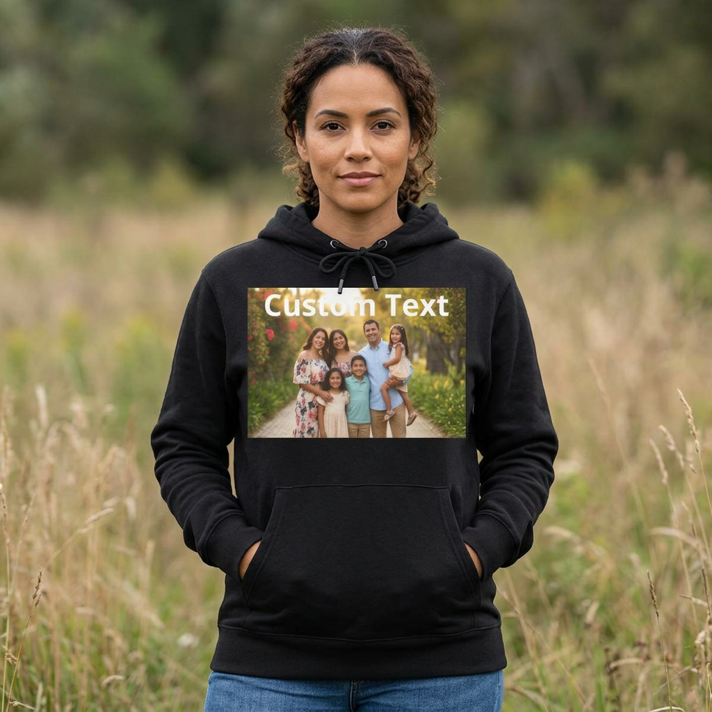 Custom Photo Bootleg Hoodie Main image