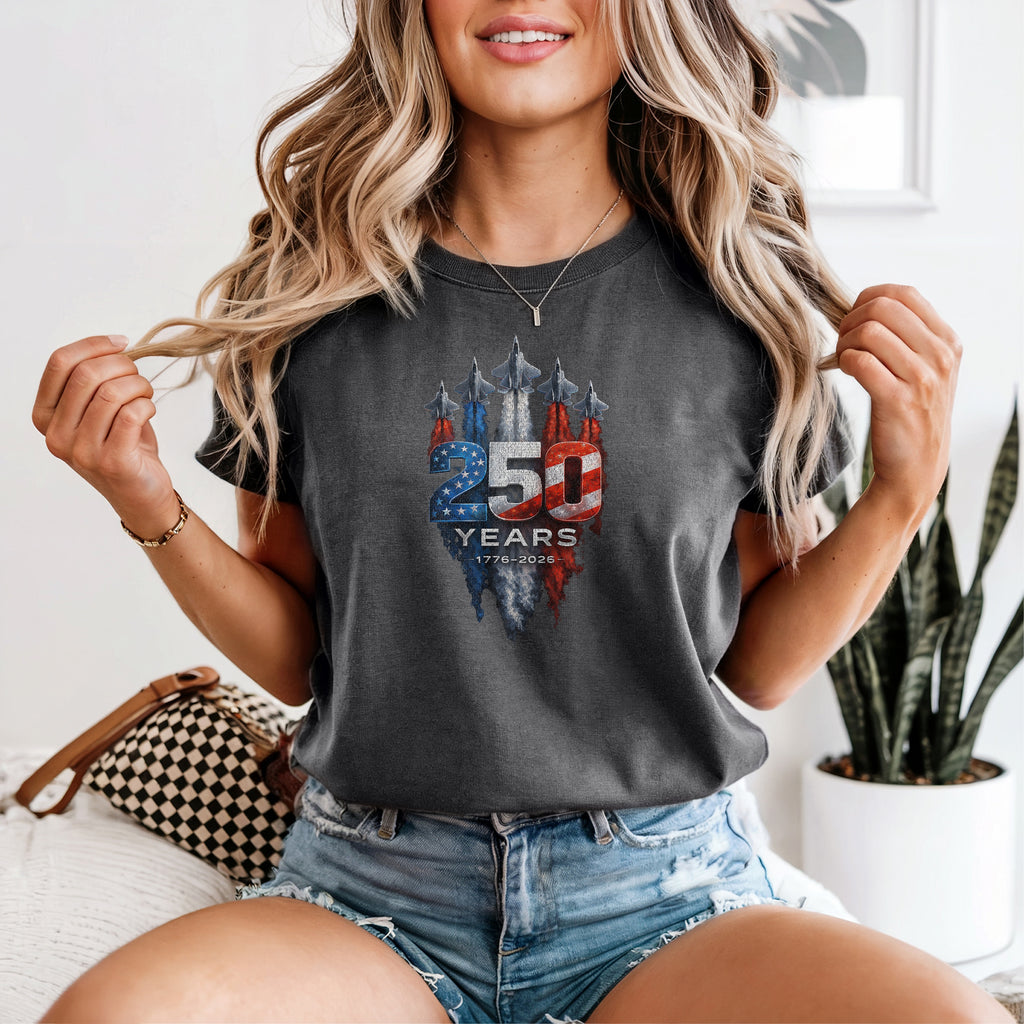 America 250 Military Jets Patriotic Tee