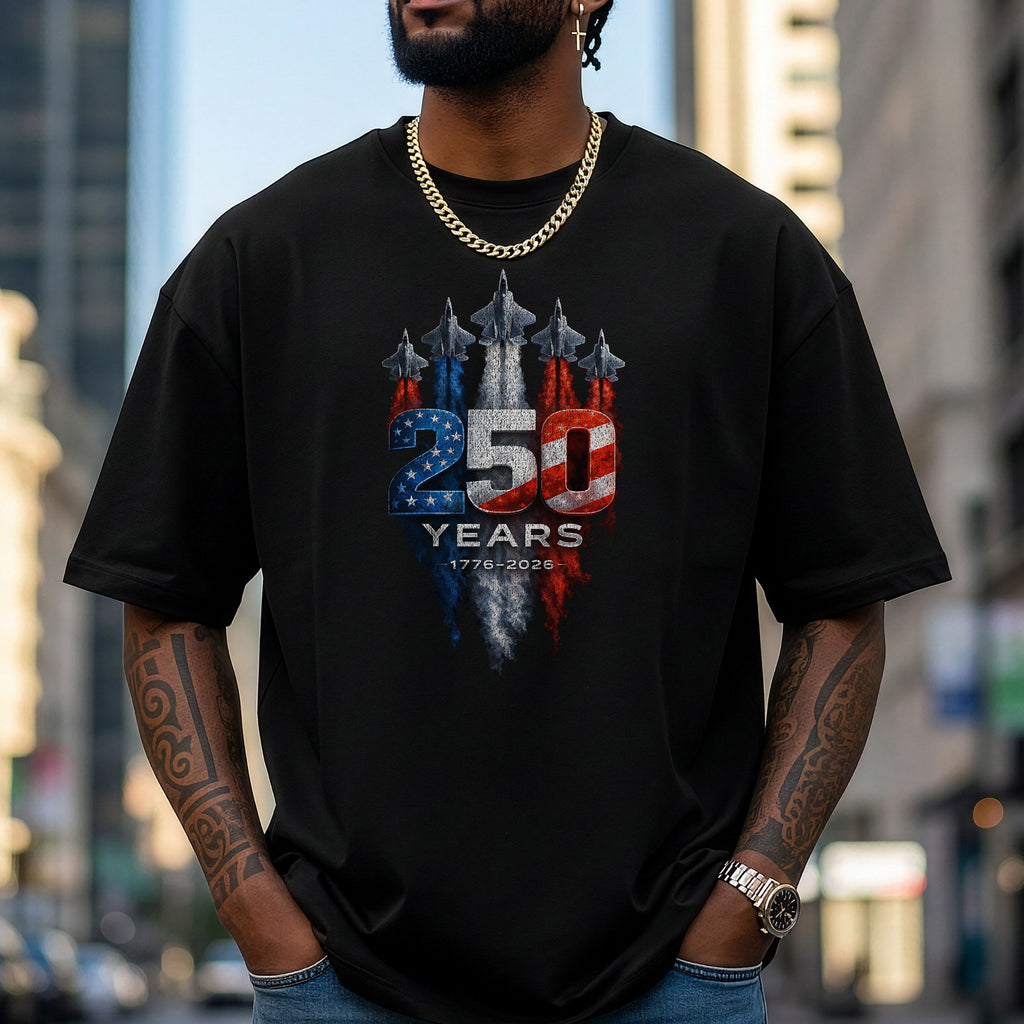 America 250 Military Jets Patriotic Tee