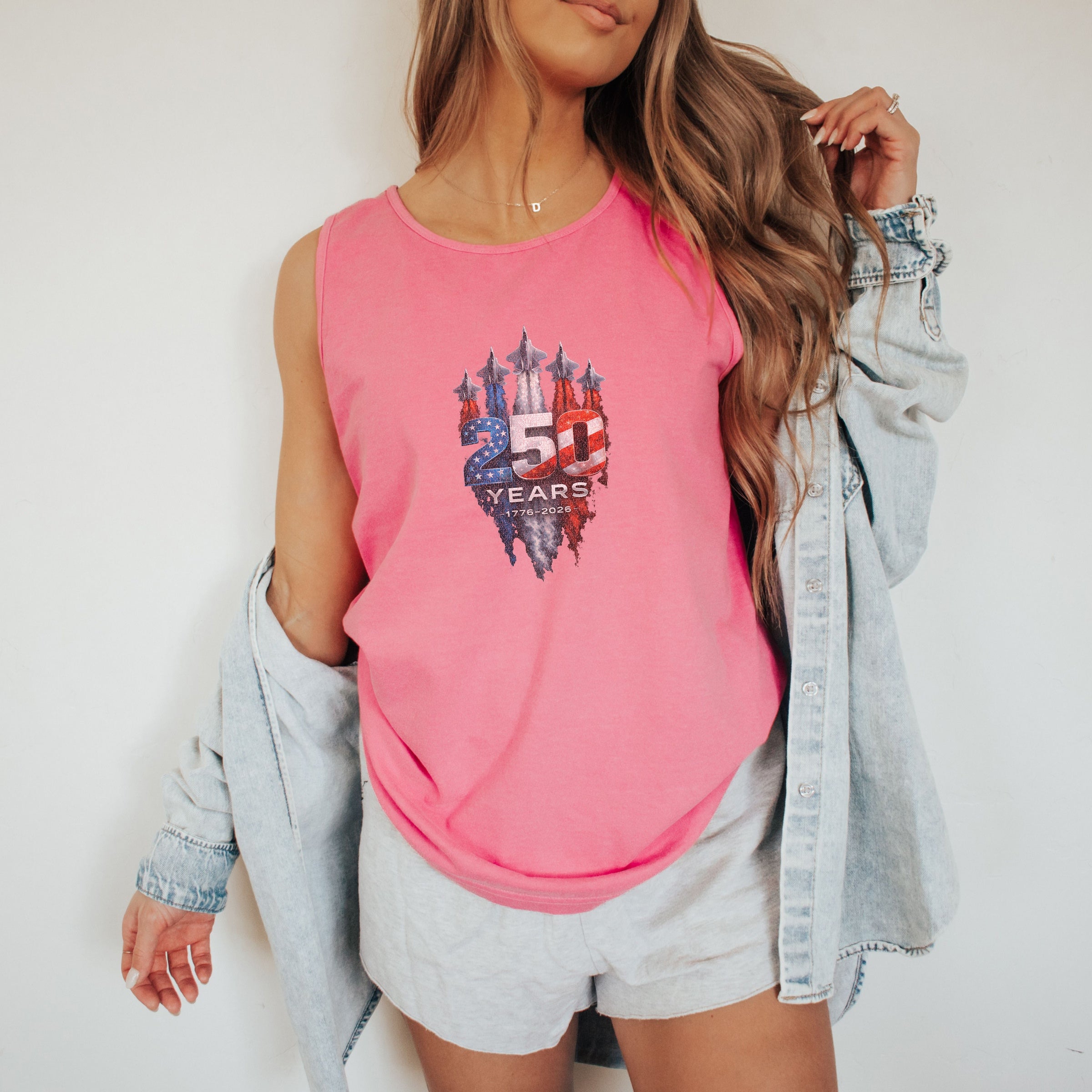 America 250 Military Jets Patriotic Tank Top