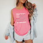 America 250 Tank Top — 250 Years of Freedom Vintage Flag
