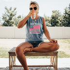 America 250 Tank Top — 250 Years of Freedom Vintage Flag