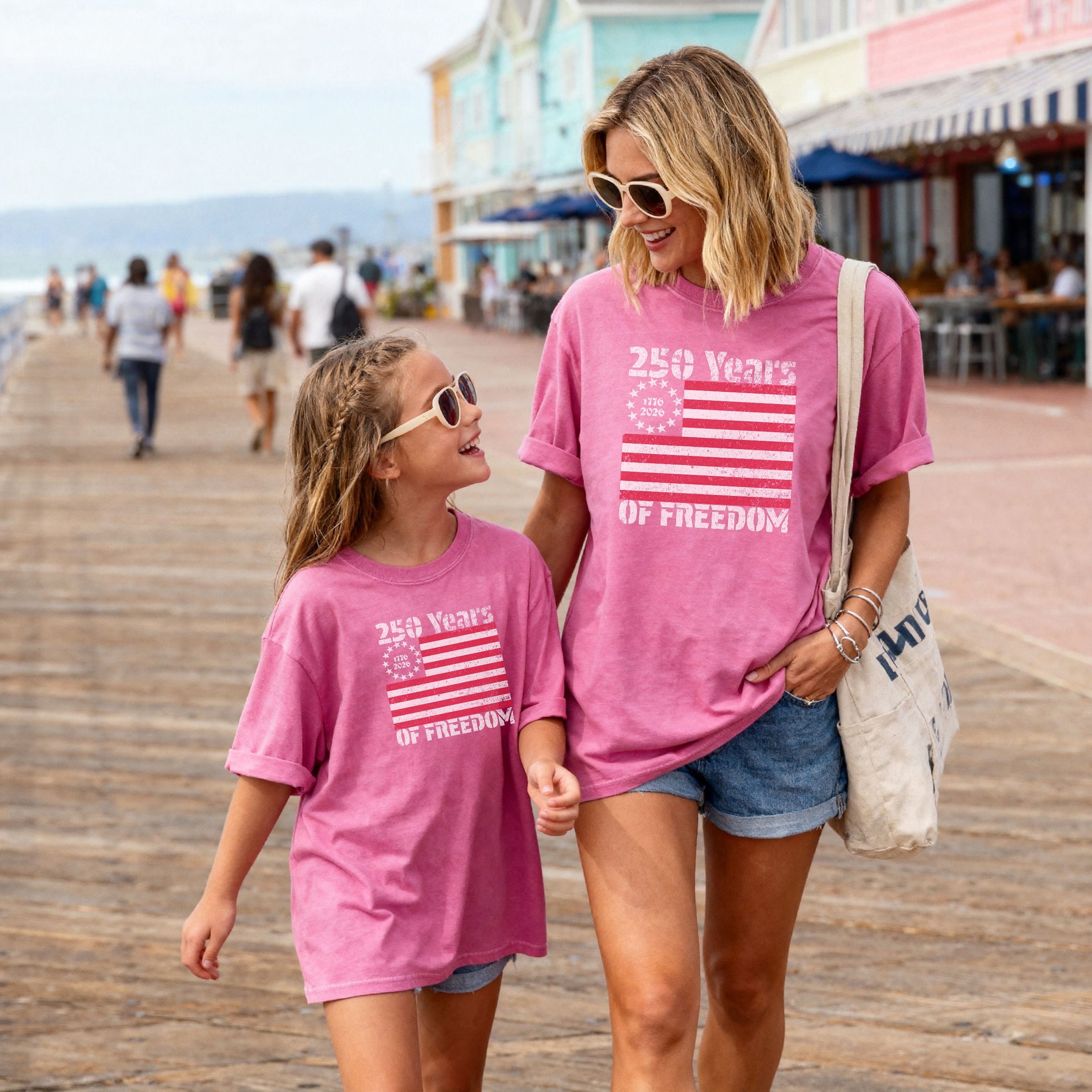 America 250 Youth Tee, 250 Years of Freedom Vintage Flag