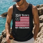 Land of the Free America 250 Flag Tank Top