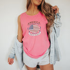 Land of the Free America 250 Flag Tank Top