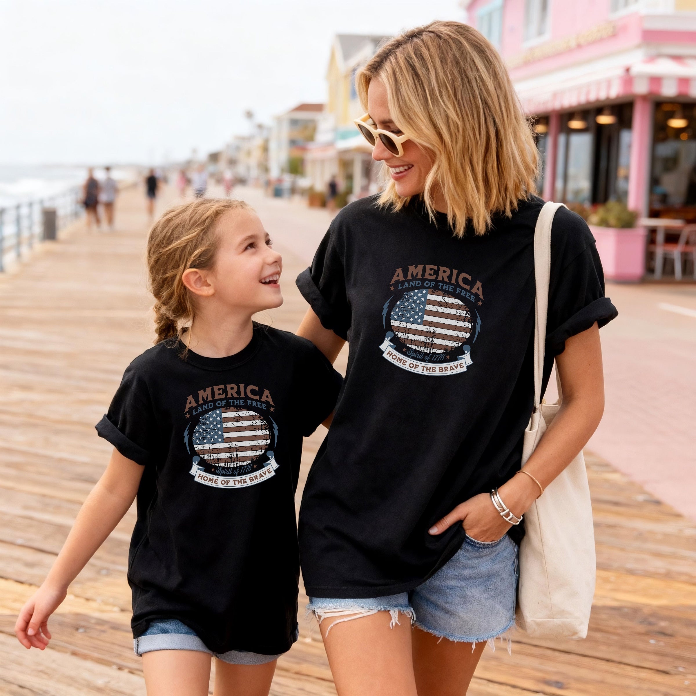 Home of the Brave, Land of the Free 250 Flag Youth Tee