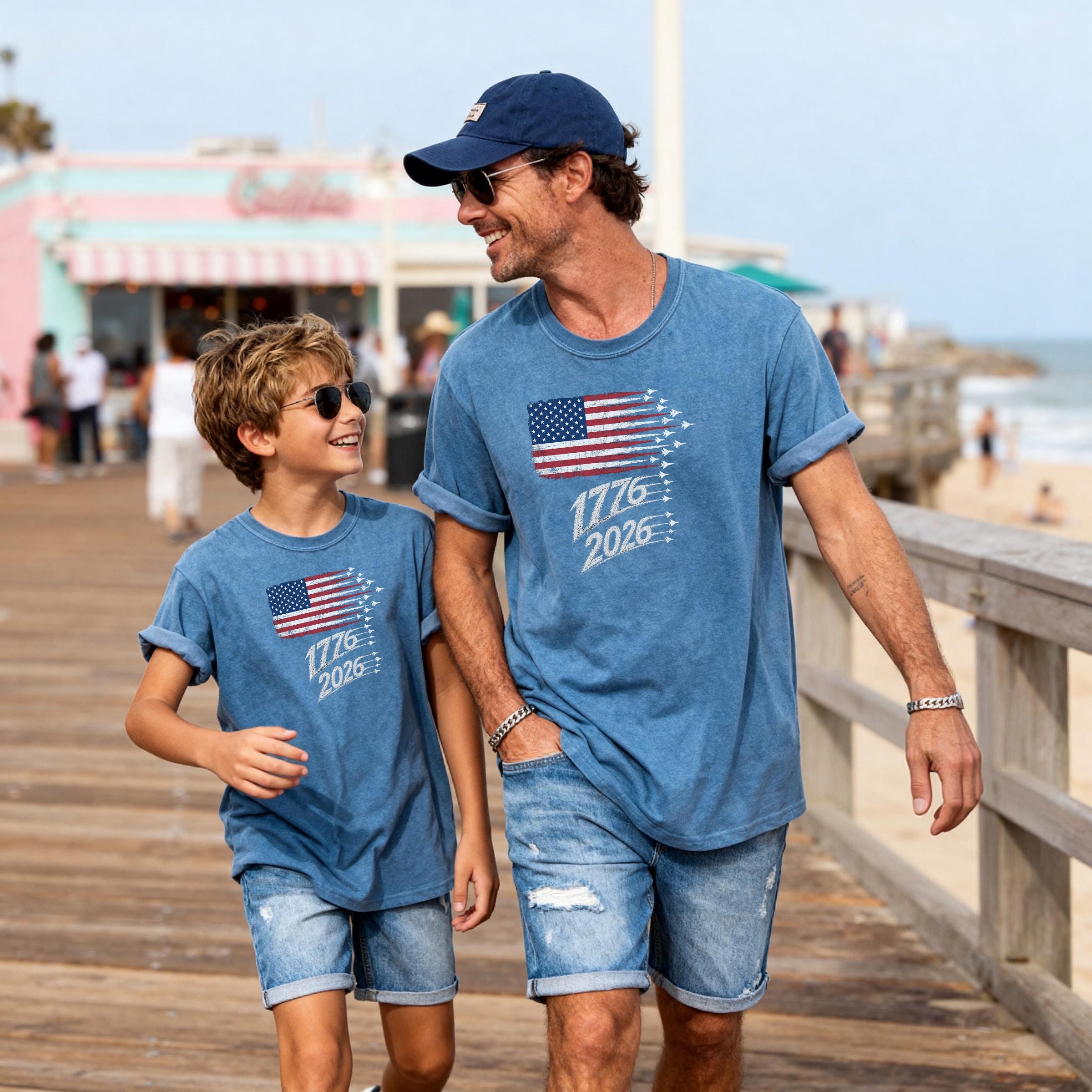 Jets Flag 1776–2026 America 250 Flag Youth Patriotic T-Shirt, Independence Tee
