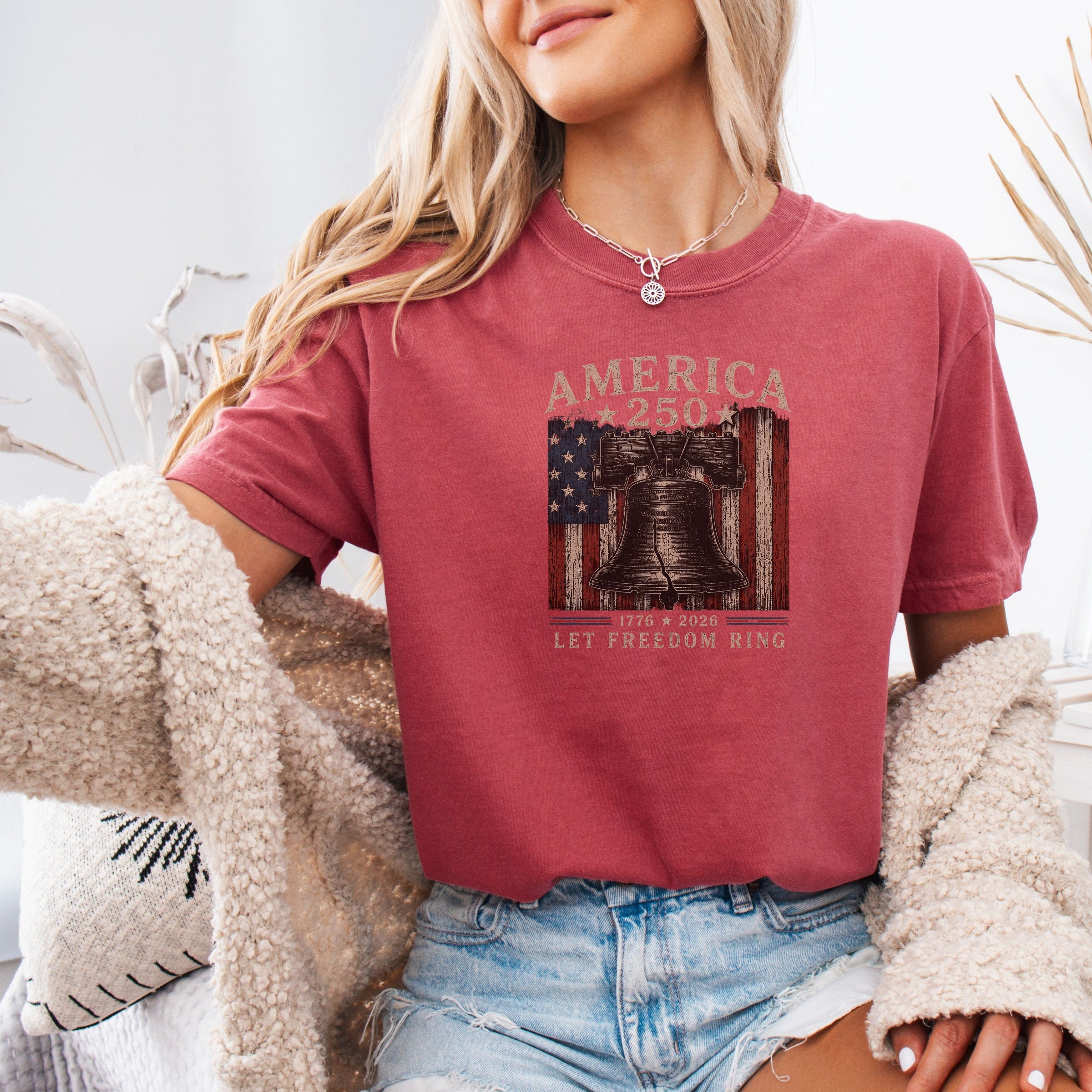 America 250 Liberty Bell Vintage T‑Shirt, US 1776 2026 Patriotic Graphic Tee