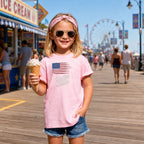 Youth American Flag Tee – "United States" Jet Tribute Patriotic Shirt