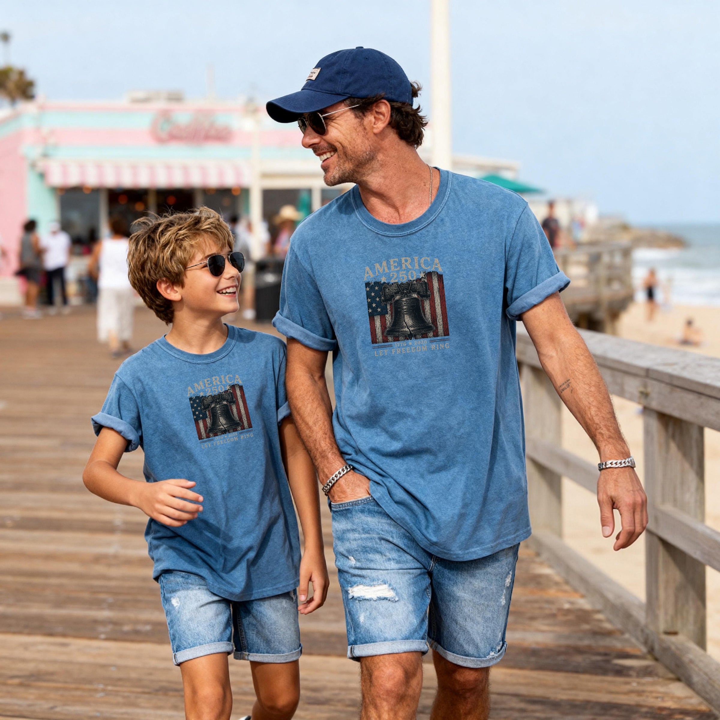 America 250 Liberty Bell Vintage Youth T-Shirt, Let Freedom Ring