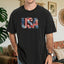USA Faux Patchwork Letters America 250 Shirt